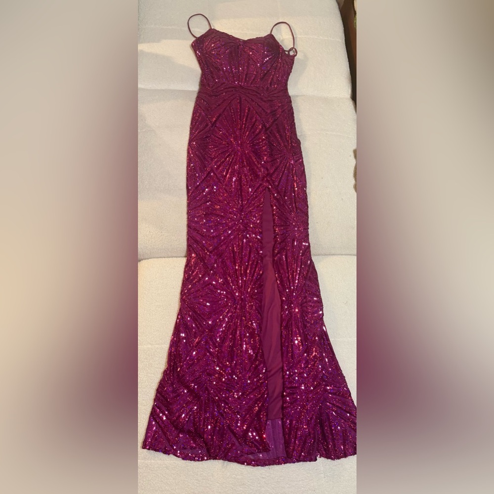 Windsor Glittering Magenta Sequin Dress